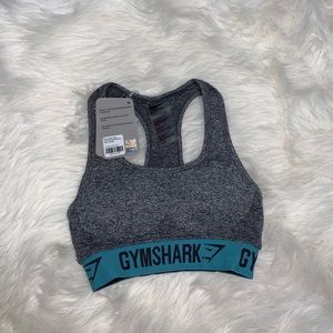 Flex Sports Bra Charcoal Marl/Dusky Blue